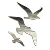 3pcs Bird Themed 2D Irregular Wooden Pendant Seagull Swallow Pigeon Wall Hanging Decoration Coastal Nautical Home Bedroom Decor