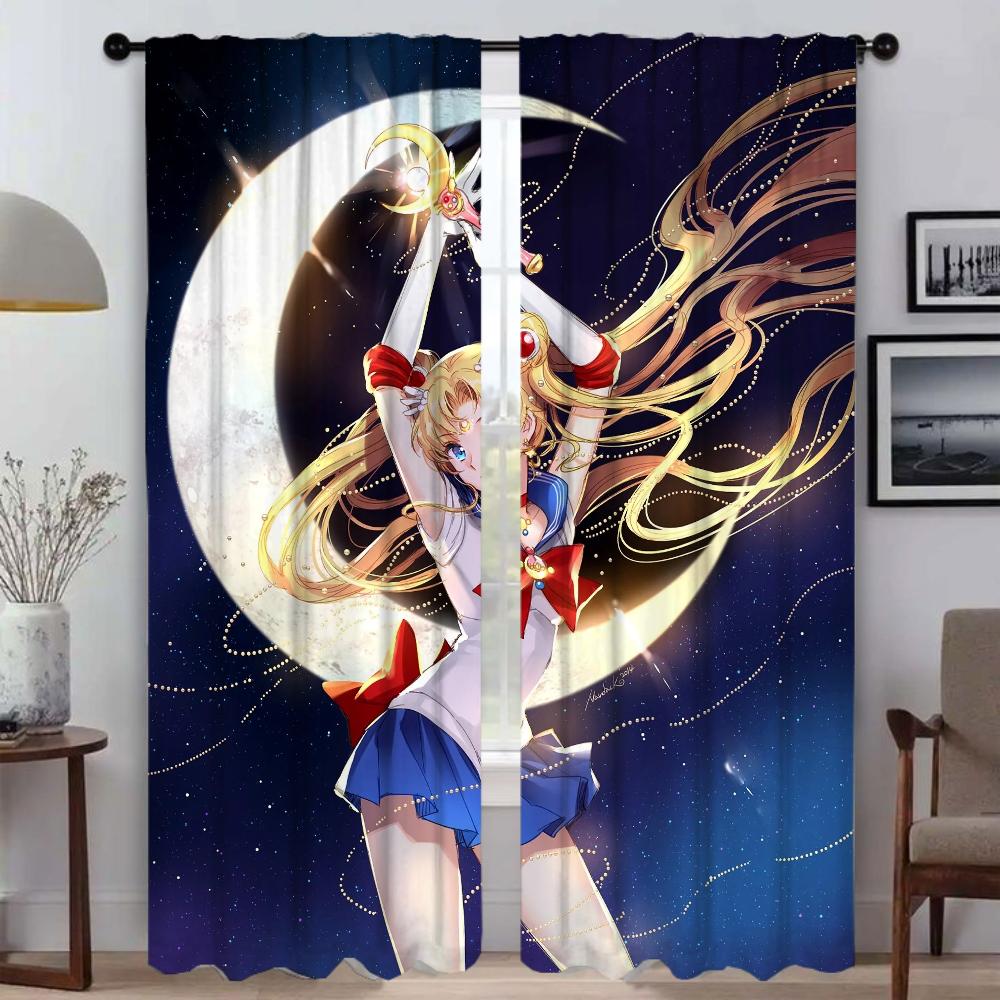 

Плотные шторы для гостиной Шторы SailorS Moon Home Interior Шторы 2 шт. Оттенки Хэллоуин Украшение Раздел W50xH70cmx2pcs-CL