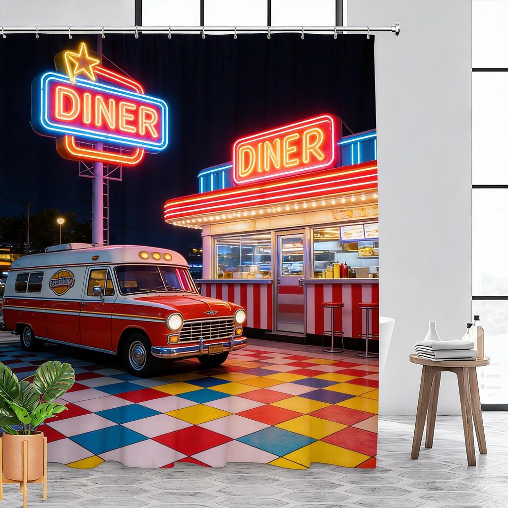 Vibrant Underwater Coral Reef with Sea Turtle & Clownfish Waterproof Shower Curtain for Bathroom Decor