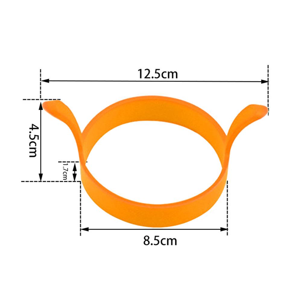 

Silicone Egg Ring Mold Heat Resistant Nonstick Cooking Tool for Perfect Fried Eggs Pancakes Orange Silicone Egg Ring помаранчевий