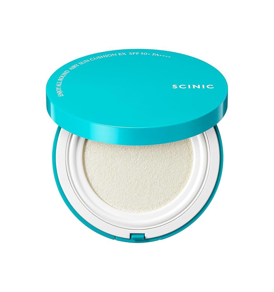 

Scinic Наслаждайтесь легким солнцезащитным кушоном All Round Airy Sun Cushion EX 25 г SPF50+ PA++++ / Физический солнцезащитный крем/ Увлажняющий, Корейская косметика, Kbeauty
