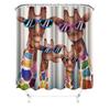 Funny Animal Shower Curtain Giraffe Jungle Safari Tropic African Wildlife Black and White Modern Designer Cool Bathroom Decor
