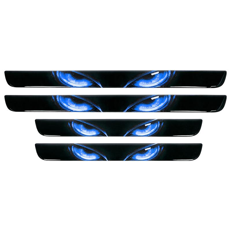4pcs Car Door Sill Scuff Covers Door Panel Guards Protector Trim Anti-scratch Exterior Parts Car Decor Accessories Universal