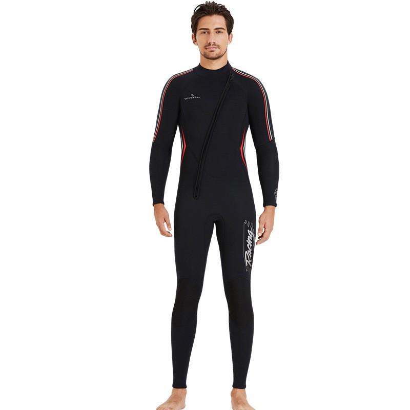 3MM Diving Suit Thickened Warm One-piece Long-sleeved Men's Snorkeling Surfing Sunscreen Jellyfish Swimsuit