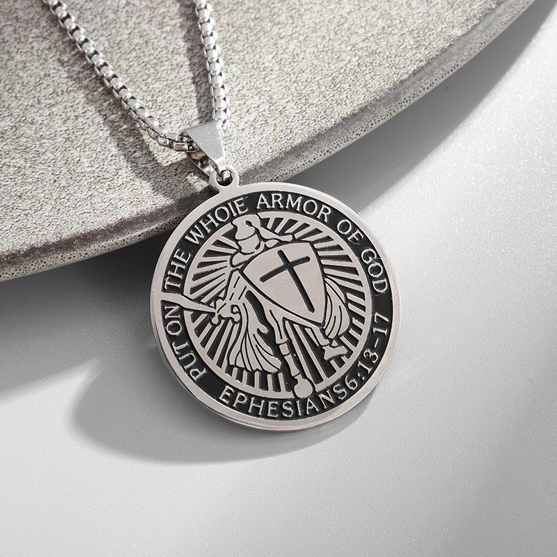 

Pendant New Men s Retro Medieval Templar Knights Medal Necklace 50CM срібний