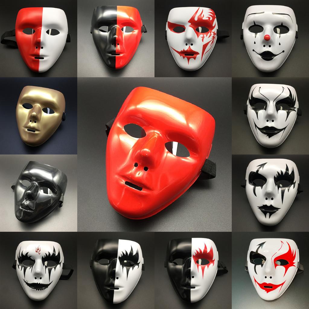 Unique Hand-painted White Full Face Mask For Halloween Costume Parties And Performances