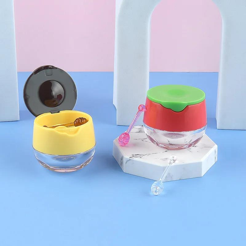 6ml Niedliche Lippenstiftflasche Honig Lippenstift Behälter Hülle Mini Leer Kosmetikbehälter Lippenmaske Concealer Lippenbalsam Tiegel Tragbar