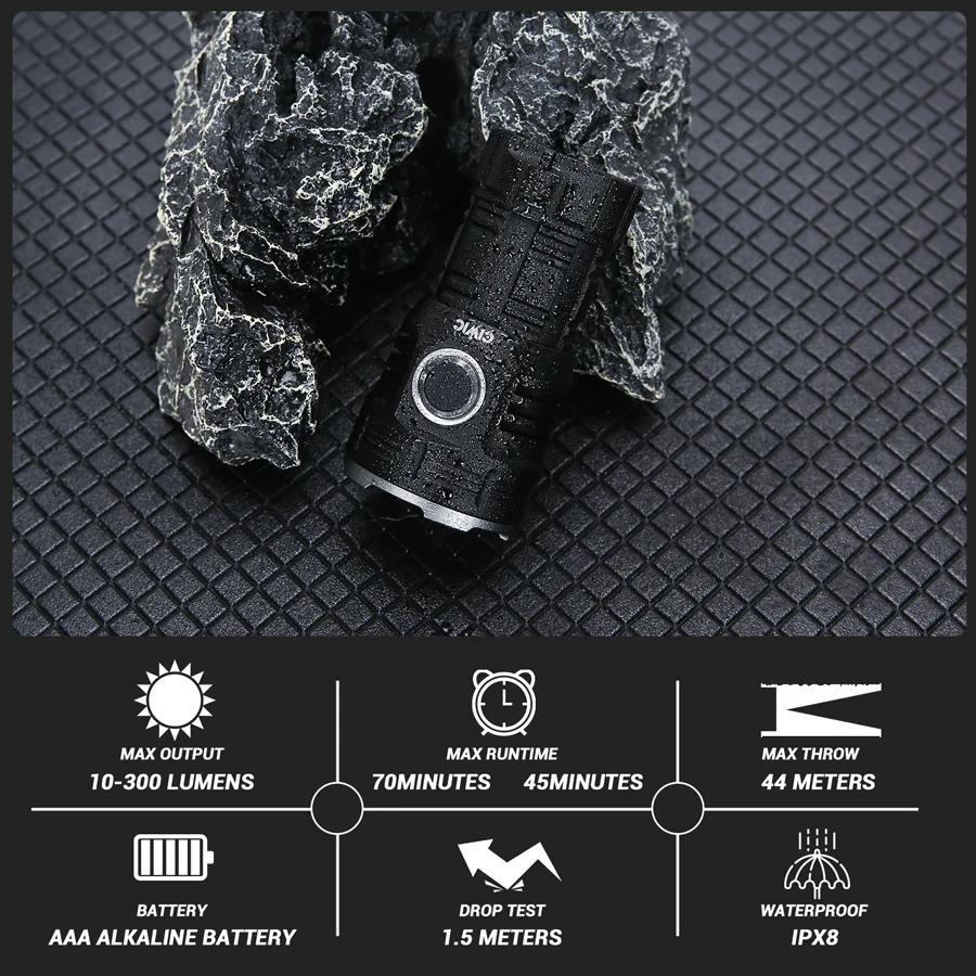High Power LED Mini Flashlight 5000LM Rechargeable Aluminum Alloy Flashlight with Tail Magnetic Strong Camping Emergency Light