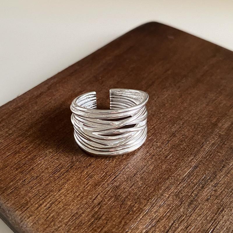 

Модное Универсальное Многослойное Кольцо для Женщин Высококачественная Медная Бижутерия Регулируемое