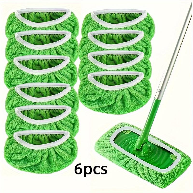 Super-Absorbent Reusable Mop Pad - Microfiber Cleaning Cloth, Suitable For Wet And Dry Floors, Durable Green Replacement Pad,