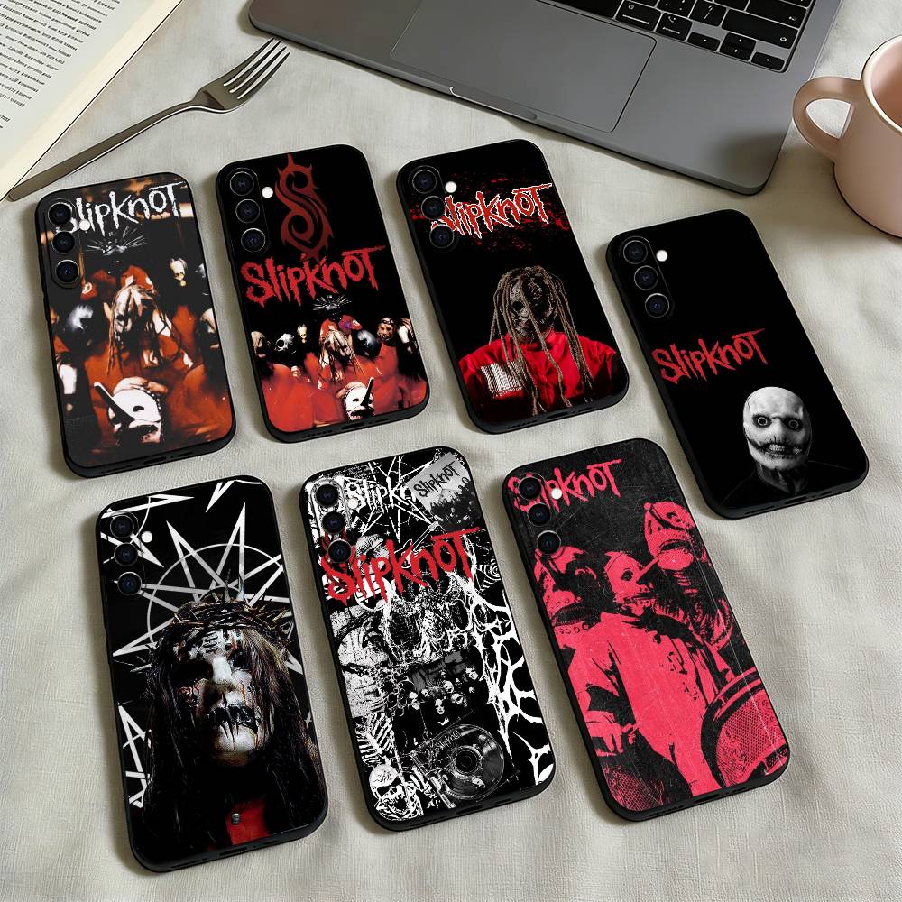 American S-SlipKnot Band Phone Case Black Silicone Soft For Samsung Galaxy A73,A72,A71,A70,A53,A52,A51
