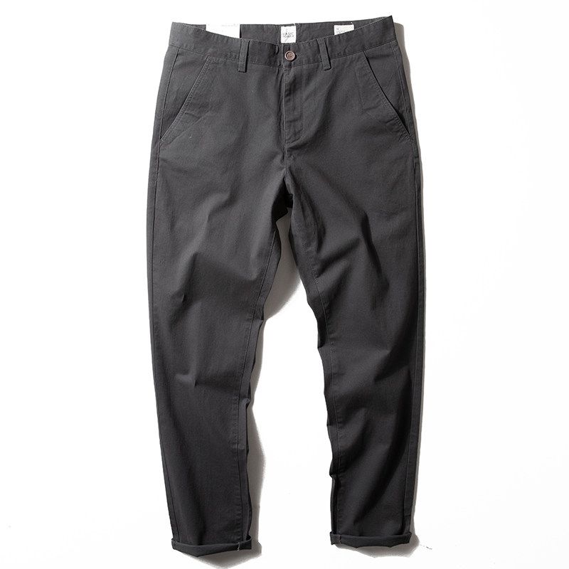 Spring and Autumn Micro-Elastic Work Pants Commute Leisure Dark gray EUR31