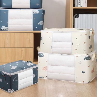 1Pcs Wardrobe Organizer Large Capacity Quilt Storage Bag Clothing Box Bedding Container Polyester Fabric Dustproof Storage Bags