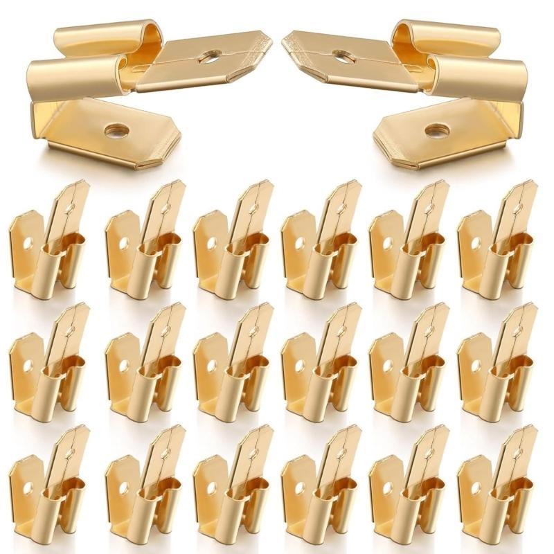 652F 25/50/100pcs Piggybacks Spade Connectors 3 Way Adapter Quick Adapters Terminals