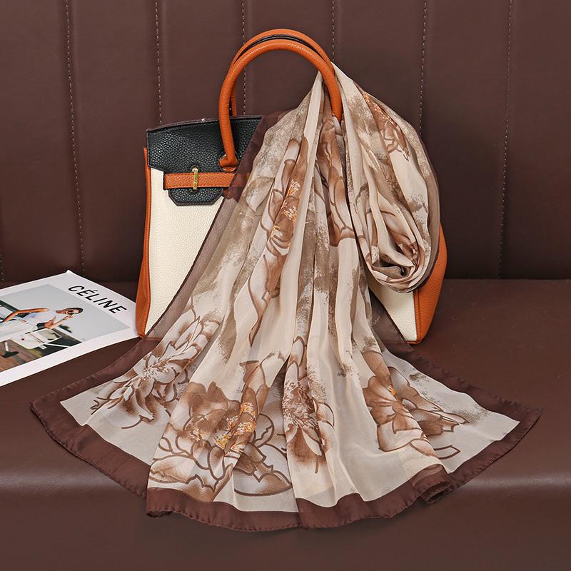 Design Women Summer Thin Silk Scarf Shawl Elegant Headscarf Convinient Bandage Hijabs Chiffon Hijab Ventilate Wrap Scarves
