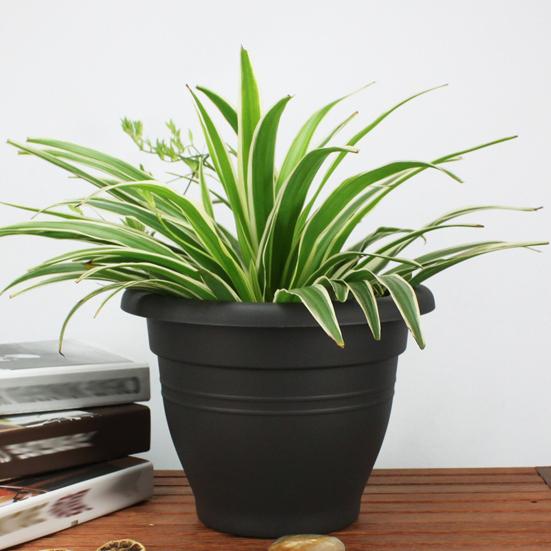 Weatherproof Plant Pots Round Flower Pot, Lightweight Pot with Drainage UV Resistant Garden Holes, Modern Planter for Indoor And Outdoor Plants