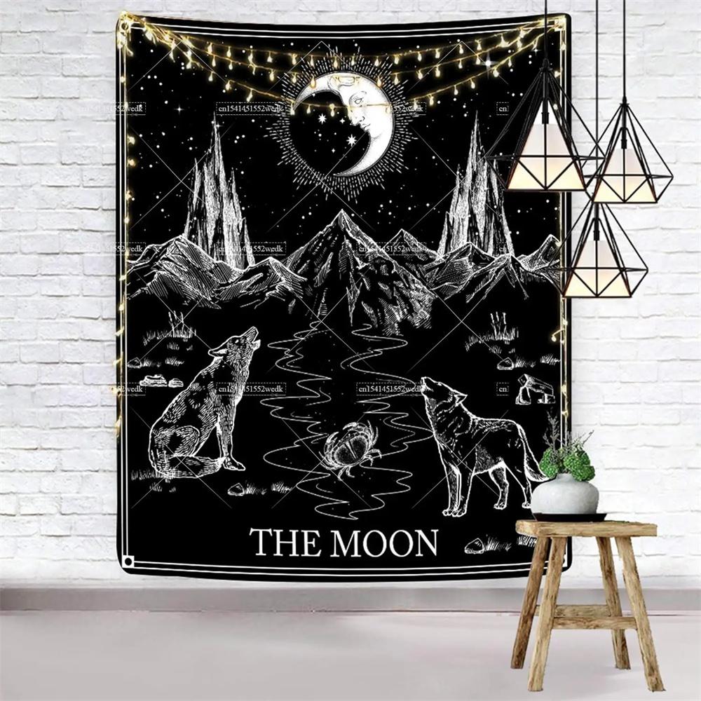 Goth Skull Tapestry Devil Satanic Tapestrys Wall Hanging Batwing Skeleton Tapestries For Bedroom Aesthetic Home Decoration