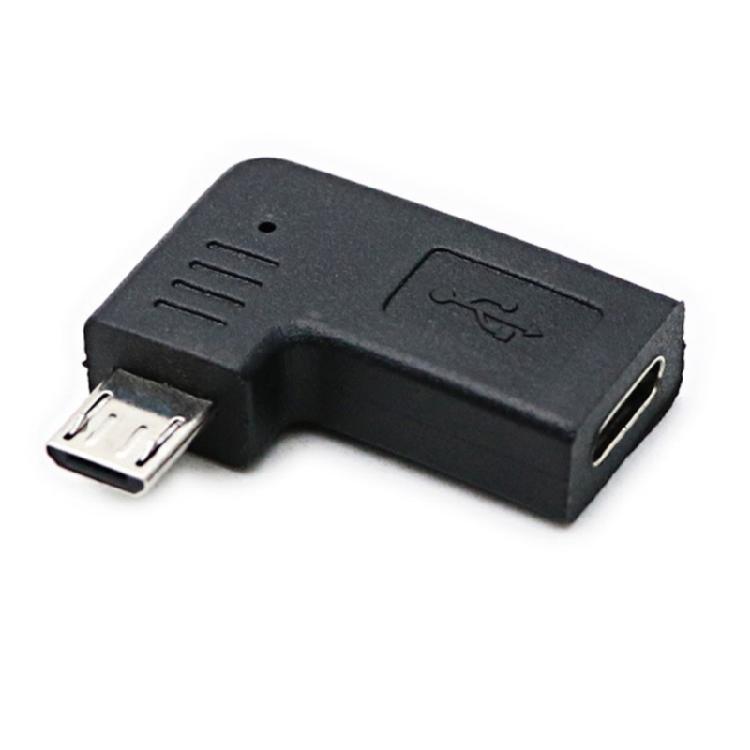 USB C To Micros USB Adapter Right Angle Type C Connectors For Convenient Use In Tight Space Charging & Syncing Converter