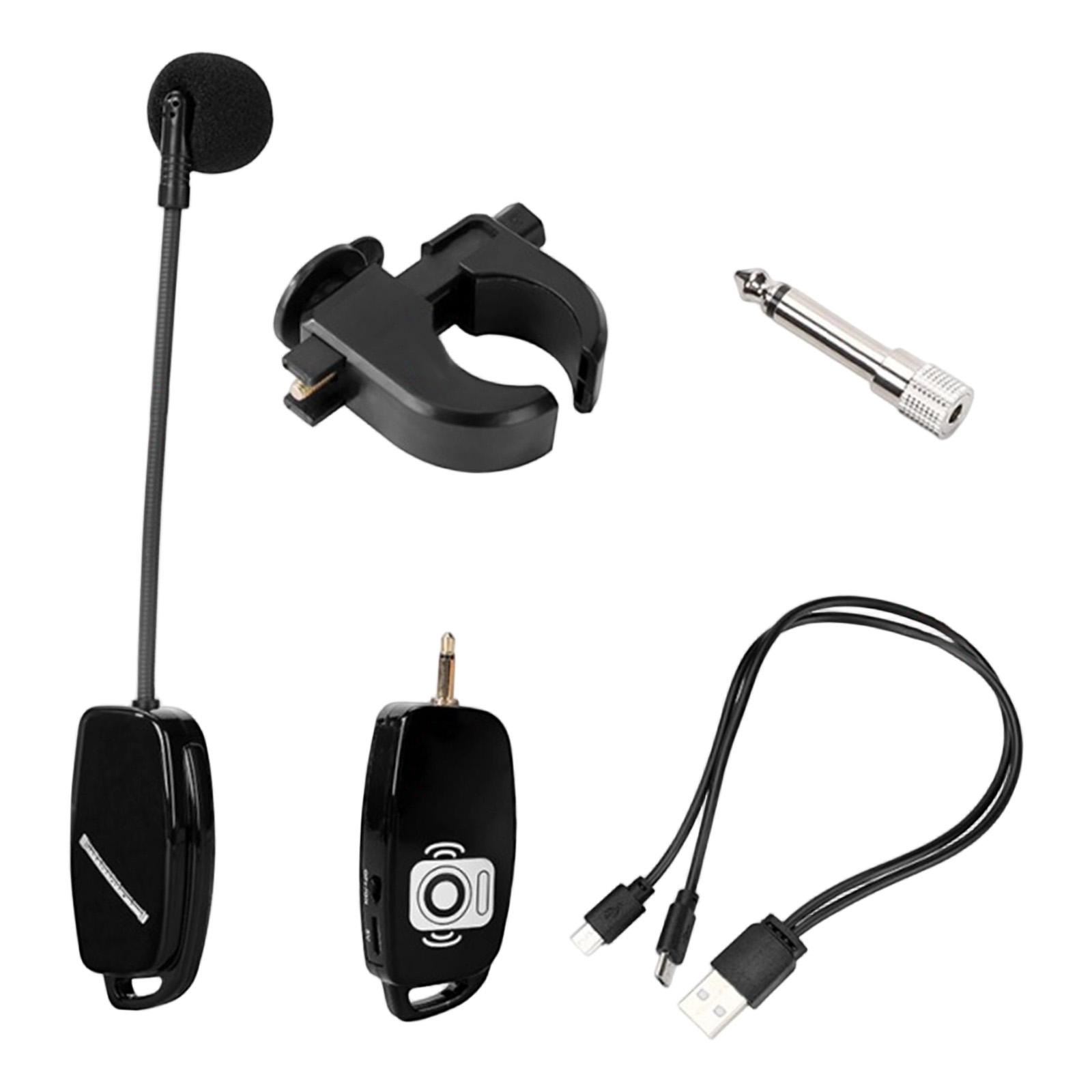 

Mini Wireless Flute Microphone Omnidirectional Condenser Instrument Microphone for Flute/Bamboo Flute зелений