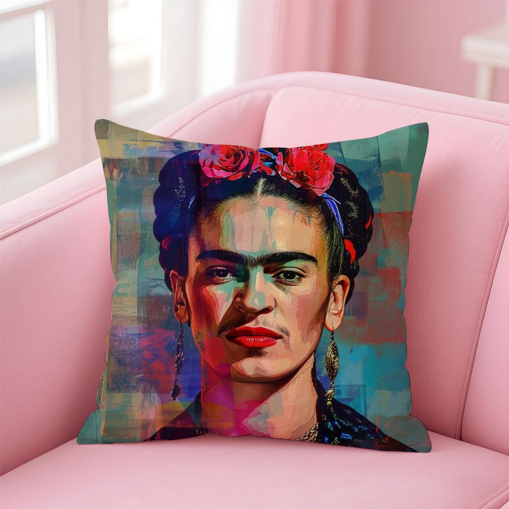 Frida Kahlo Painting Art Cushion Cover Comfortable Reversible Pillow Cover Ideal For Car Sofa Bedroom & Beyond