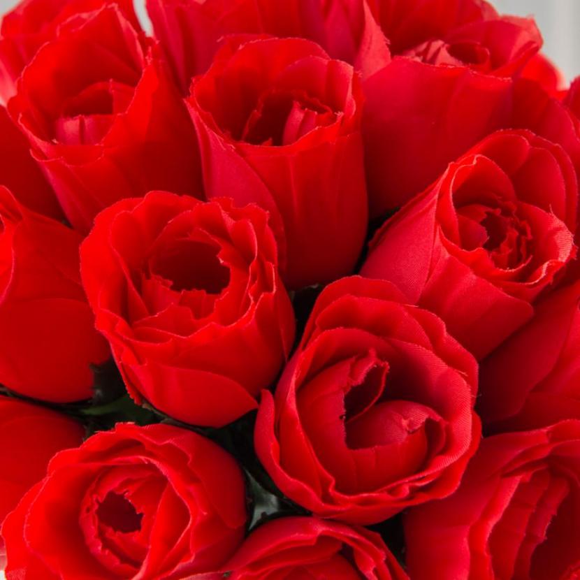 10/30Pcs Red Silk Roses Bouquet Vases Home Decortiong Garden Wedding Decorative Wreaths Fake Plant Wholesale Artificial Flowers