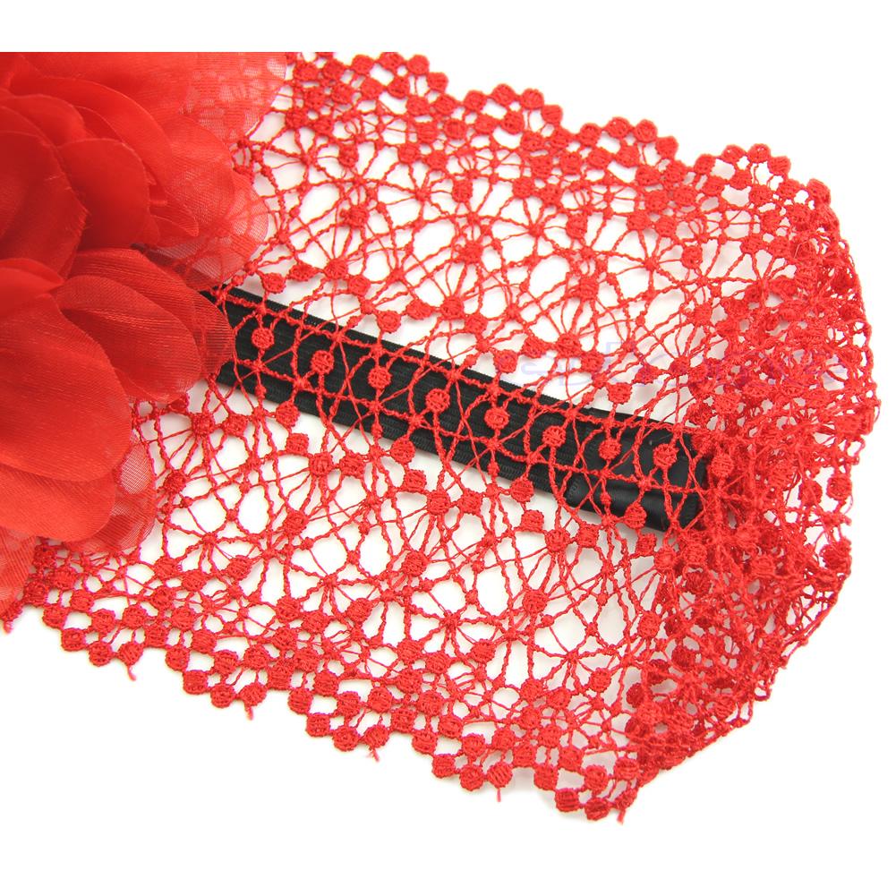 Neugeborenes Baby Kind Mädchen Elastisches Blumen-Stirnband Haarreif Haar-Accessoires
