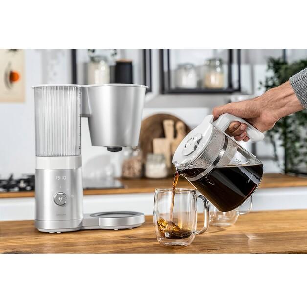 Кофеварка Zwilling Enfinigy с фильтром 1,5 л серебристый/белый (53103-300-0)