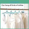 Portable Travel Collapsible Plastic Clothes Hanger With Storage Bag For Suitcase And Dorm Use