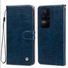 Portefeuille à rabat en cuir PU texture Crazy Horse vintage Étui de téléphone pour Xiaomi POCO F4 Porte-cartes Support Fonctionnalité de support Housse de protection antichoc