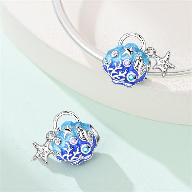 Copperoriginal Colorful Butterfly Charms Chameleon Travel Perfume Heart Charm Bead For 3Mm Bracelet Women Fine Jewelry Gift