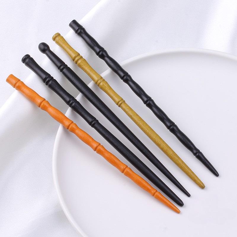 

Antique-Style Bamboo Joint Wooden Hairpin for Women - Elegant Chinese Style Hair Fork разноцветный