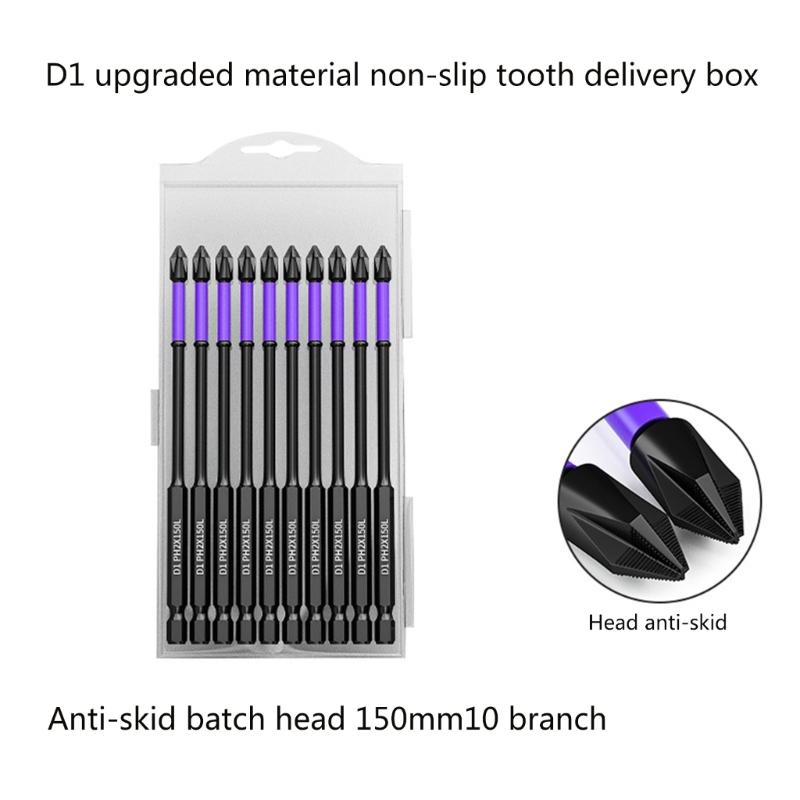 10/20Pcs PH2 Magnetic Batch Head Cross Screwdriver Hardness Impact Drill Bit For Electric Screwdrivers Hand Drills