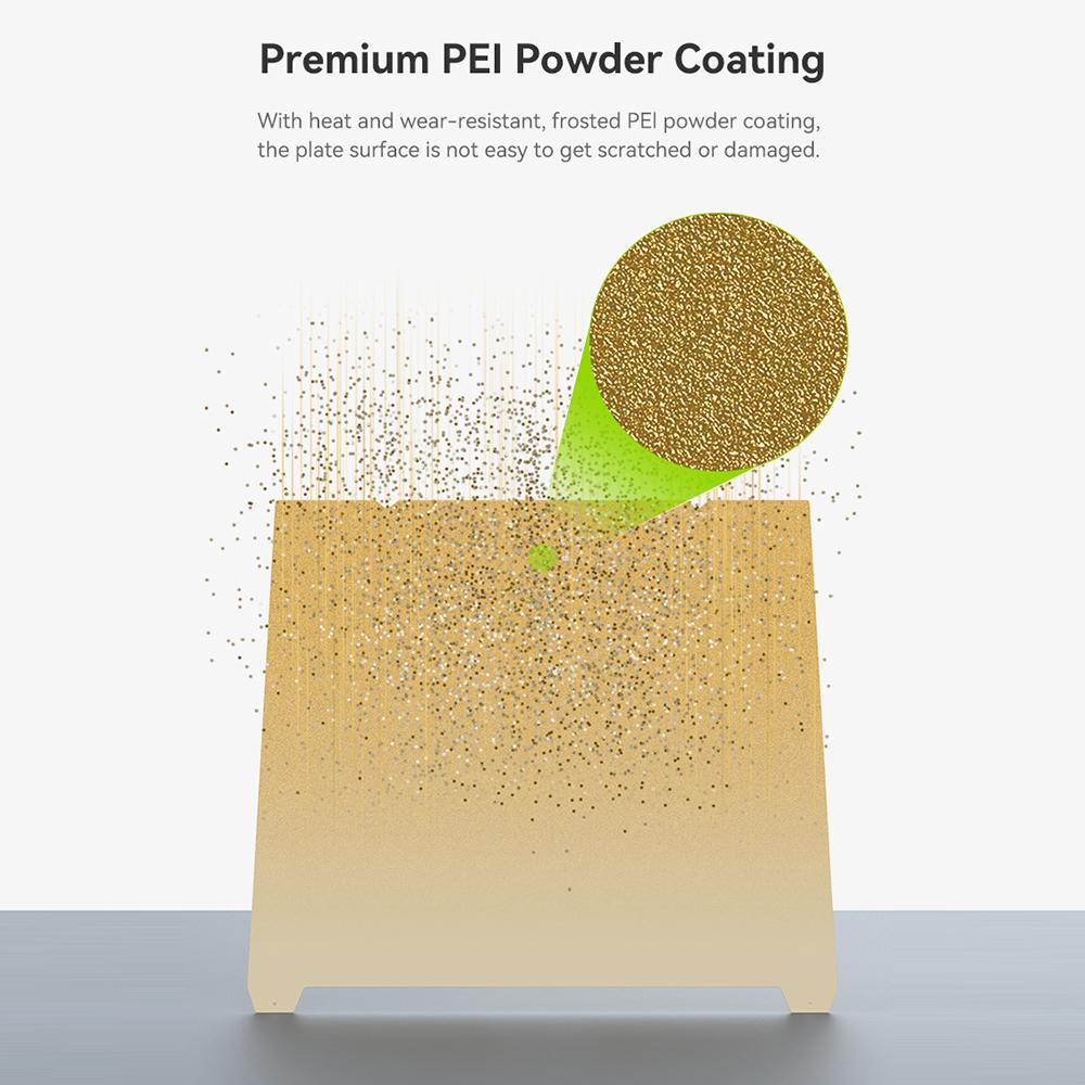 Creality Goldene PEI-Bauplatte für Ender3 V3 Plus K1 Max 3D-Drucker, 315 x 310 mm, flexible Feder
