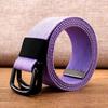 Men's Canvas & Leather Double Ring Stretch Belt