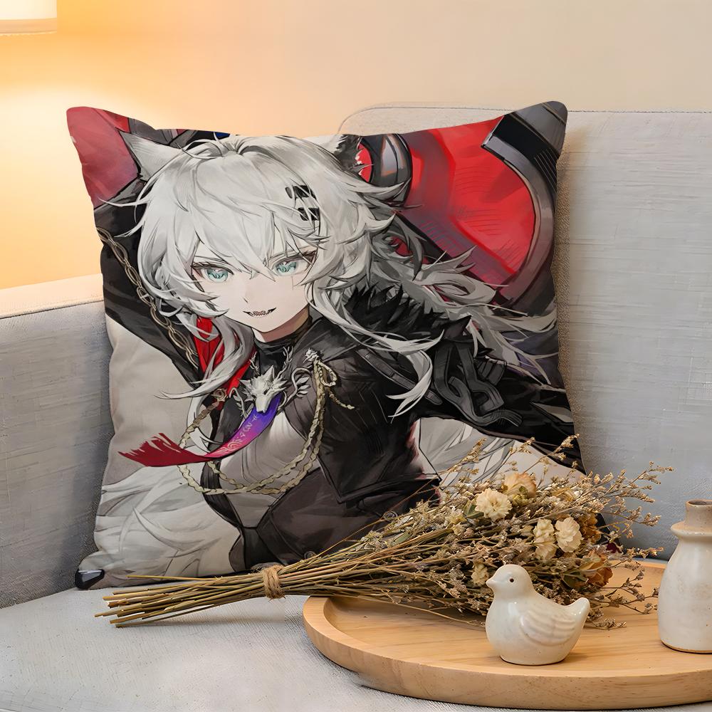 

Cushion Cover Linen SkinFriendly Soft Decorative Case For Sofa Home Decor Hot Games Anime AArknights Pillow cover 30x30cm