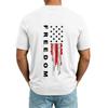 Men's V Neck Short Sleeve Casual Shirt with USA Print Pocket Design Lightweight Summer Top Comfortable Fit