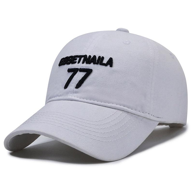 Essetnaila 77 Letter Embroidery Baseball Cap Outdoor Sun Breathable Protection