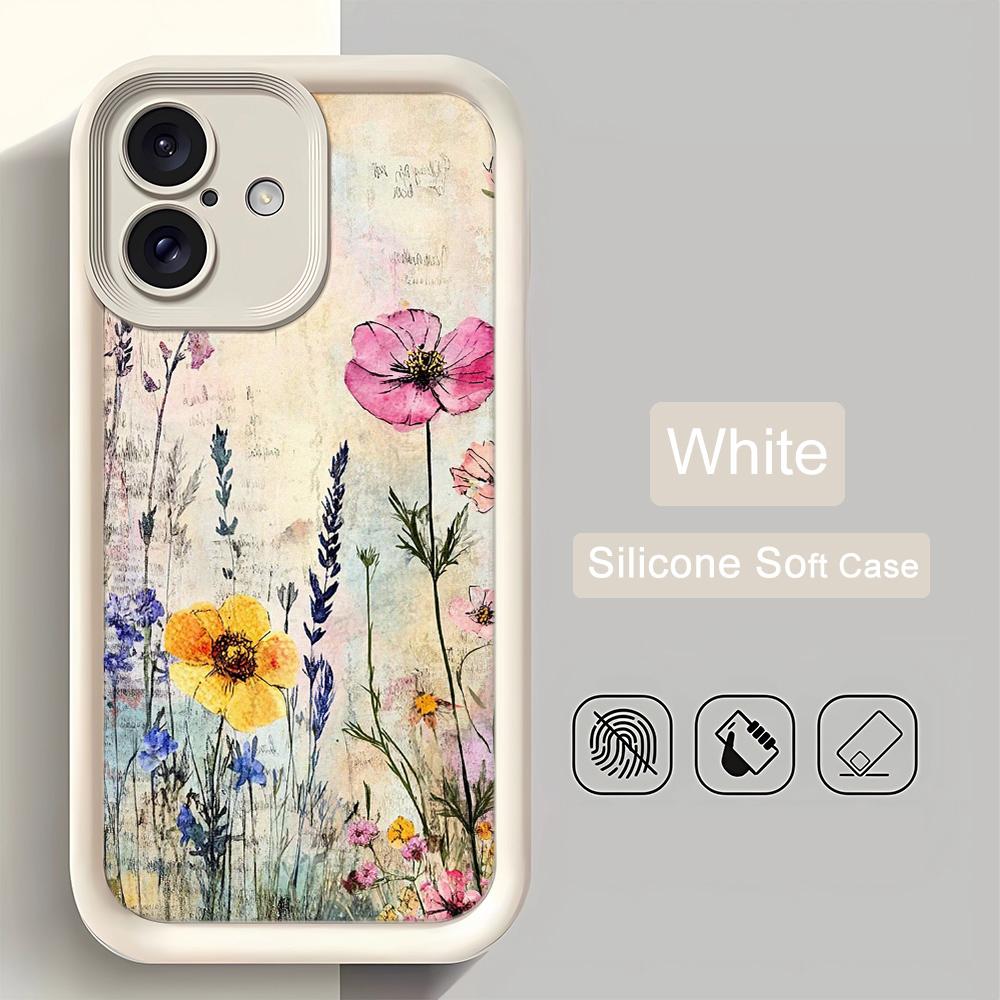 

Full Screen Colorful Flowers Phone Case For IPhone 17 Air 16 11 Case For IPhone 13 12 15 Pro 14 Pro Max 16 15 14 Plus Cover iphone 11 Pro