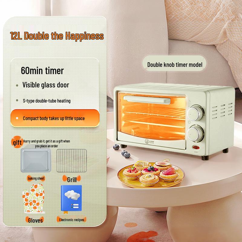 Little Pig 12L Multifunctional Mini Electric Oven for Baking Cakes