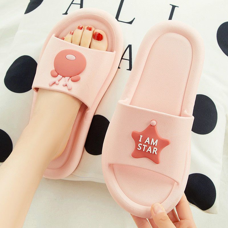 Slippers Summer Indoor Couple Slippers Cute Non-slip Bathroom Bath Sandals