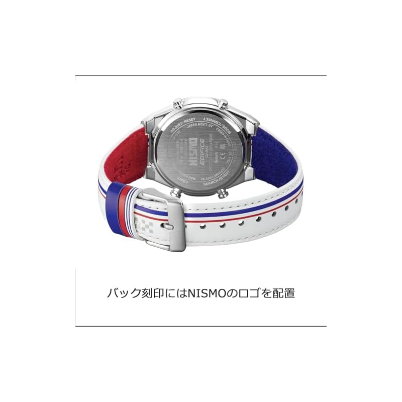 Hodinky Casio Edifice NISMO Heritage Edition, Bluetooth, Safírové sklíčko, Pánské, Bílé, ECB-S10NIS-7AJR (Oficiální japonský produkt)