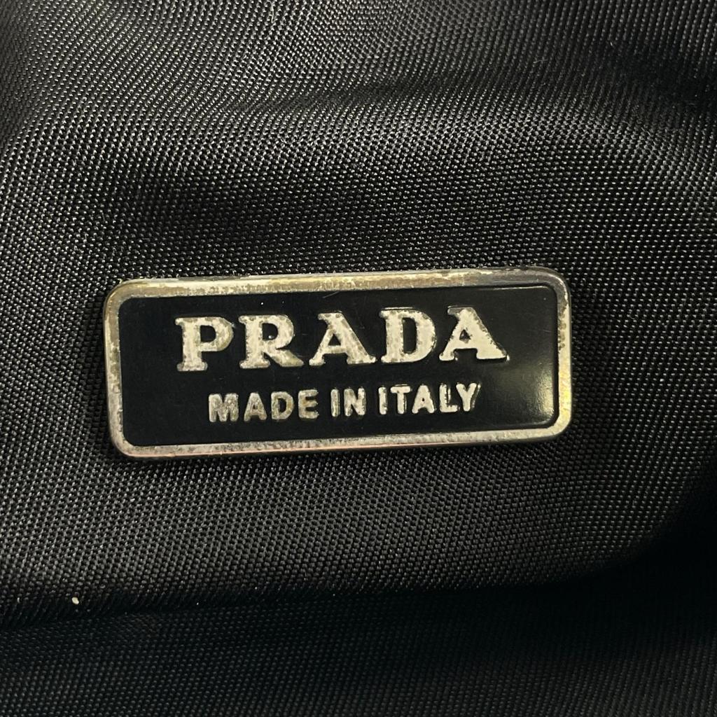PRADA Triangular logo MV519 Handbag black Women used