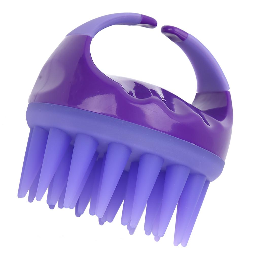 

Ручная щетка для мытья волос, портативная расческа для мытья головы, массаж кожи головы, фиолетовая фиолетовый