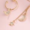 Elegantes Halbmond-Stern-Ohrring-Set Schicker Euro-Amerikanischer Modeschmuck Trendig