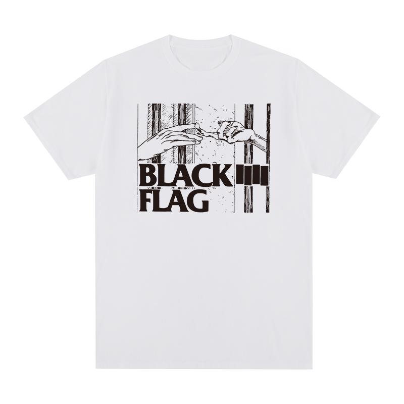 BLACK FLAG Rock Band summer White t-shirt Cotton Men T shirt New TEE TSHIRT Womens tops