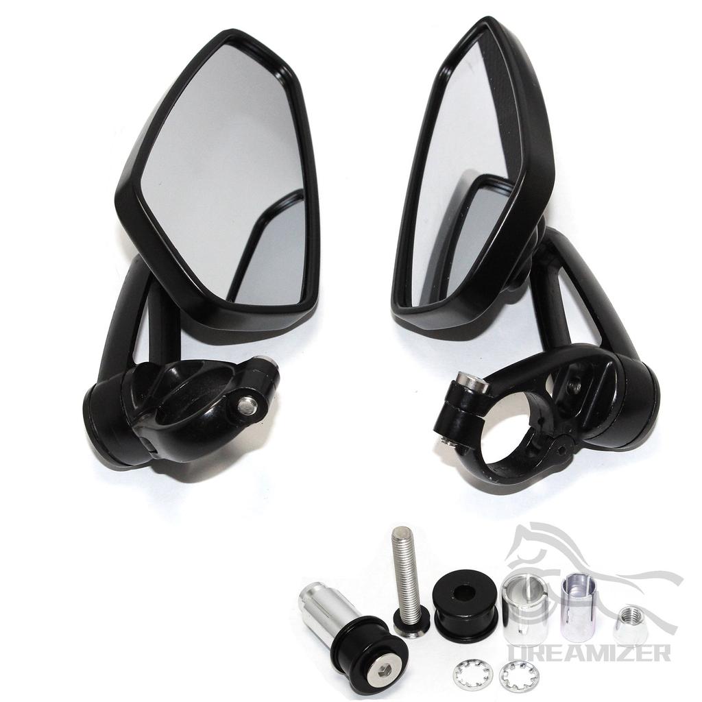 22mm 7/8"  Bar End Rear Mirrors Motorcycle Accessories Motorbike Scooters Rearview Mirror Side View Mirrors