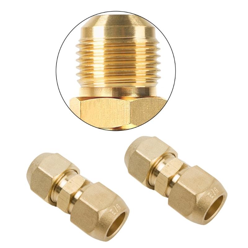 2 stuks AC Split Systeem Koperen Buis Adapters Dubbele Poort Ontwerpen Lekdichte Connector voor Snelle Vervanging & Onderhoud