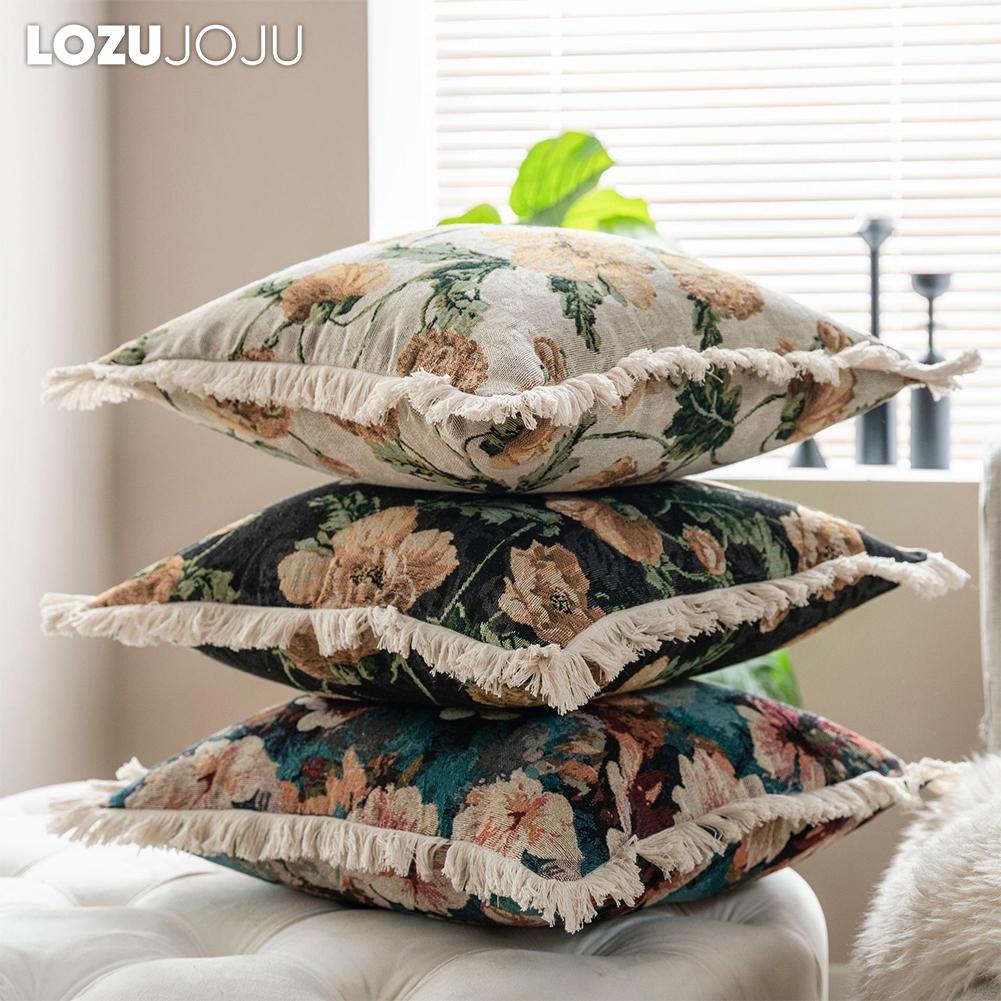 1PC LOZUJOJU Fashionable Artistic Pillowcase Polyester Tassel Pillowcase For Sofa Living Room Home Decor