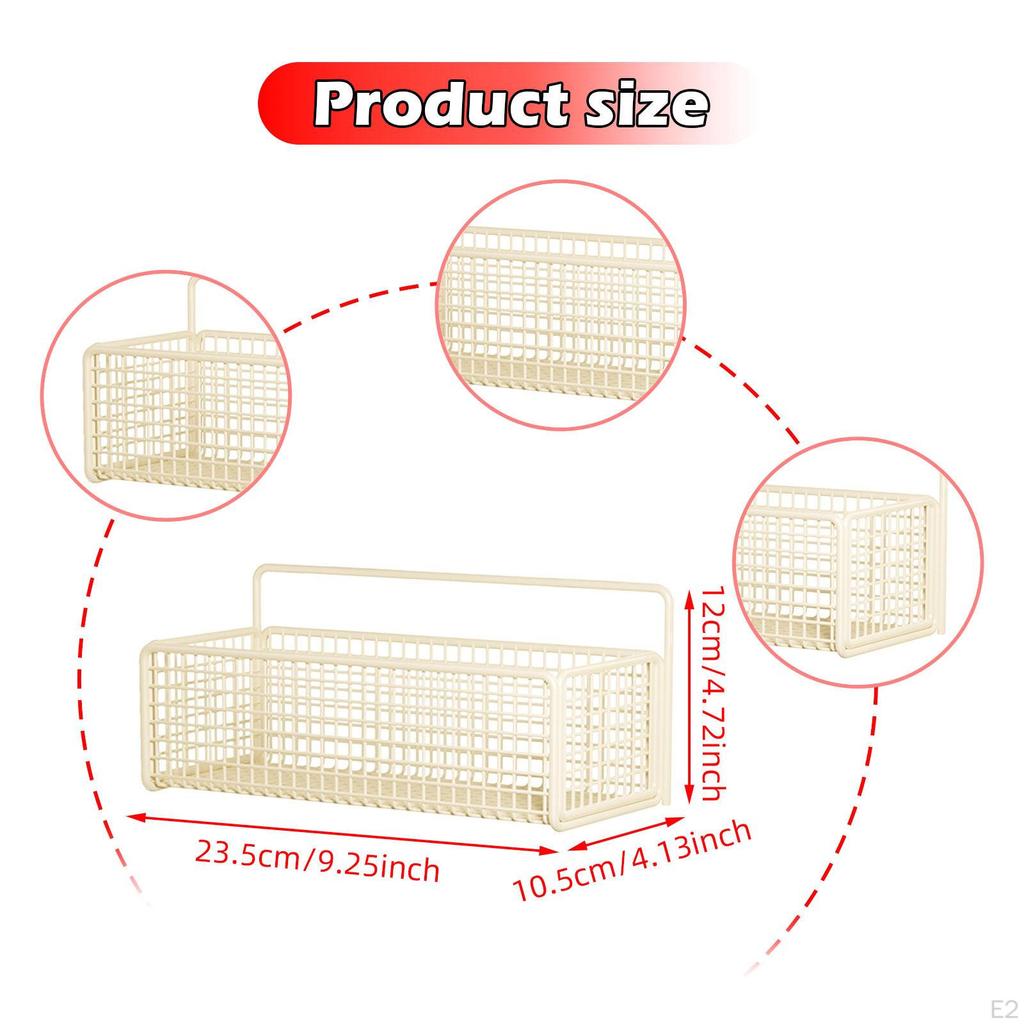 Spice Rack Organizer Hanging Kitchen Basket Lightweight Wall Mount Wire Storage for Office