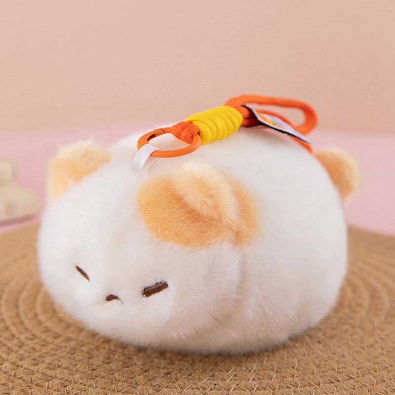 Adorable Cat Plush Keychain: Cute Cartoon Doll Pendant & Backpack Ornament - Perfect Gift for All